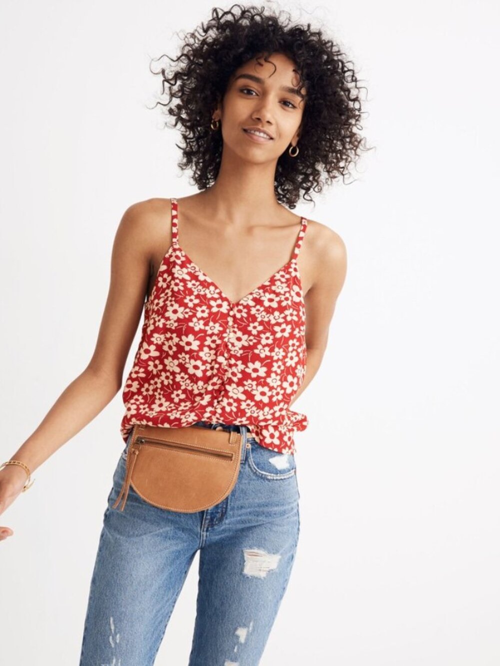 Madewell Button-Down Cami in Full Bloom Size 6